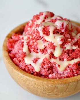 Frozen shaved culinary technique